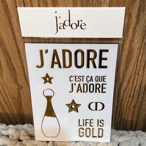 Dior J'adore Gold Stickers